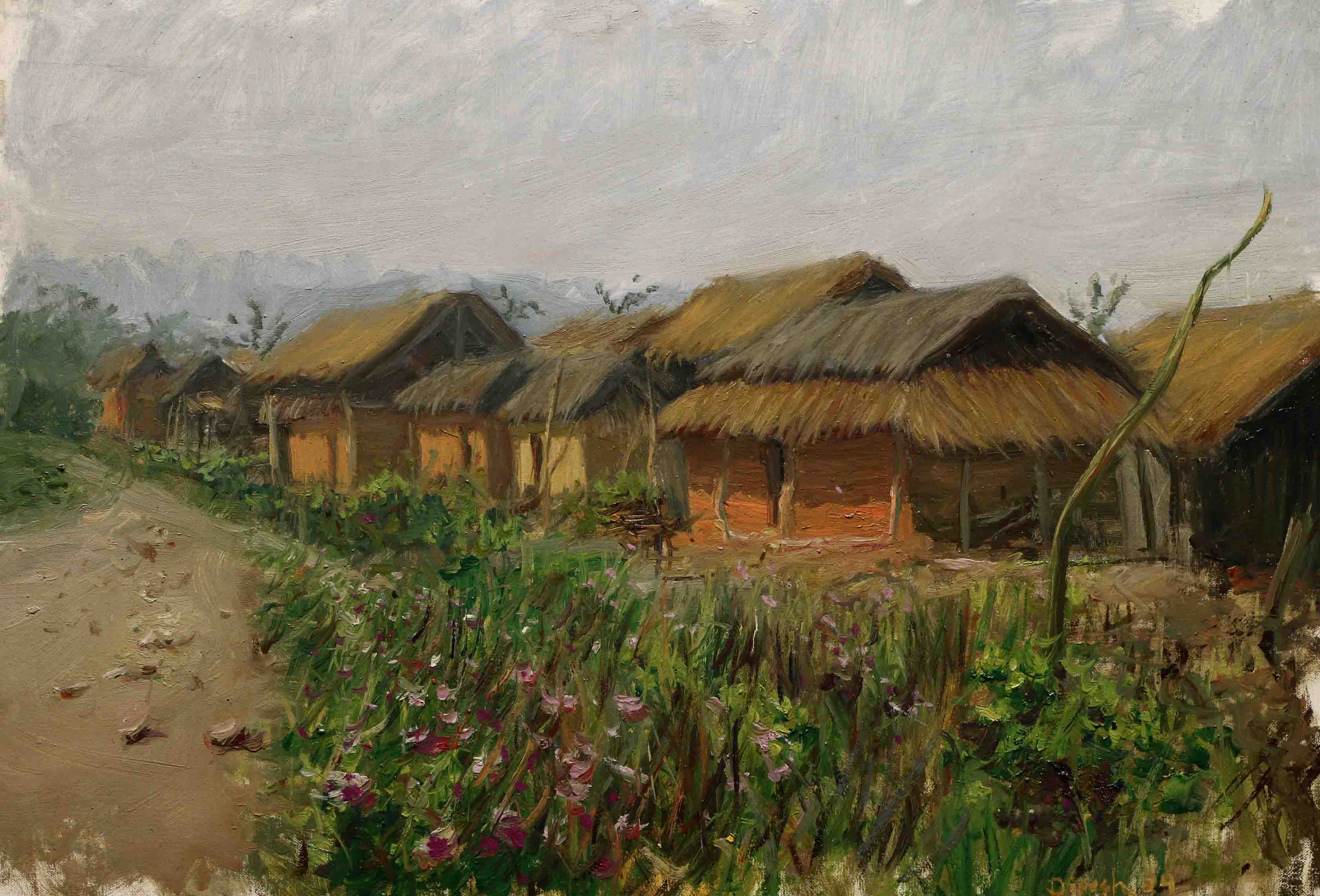 typical houses in Chepang village, Chitwan Village