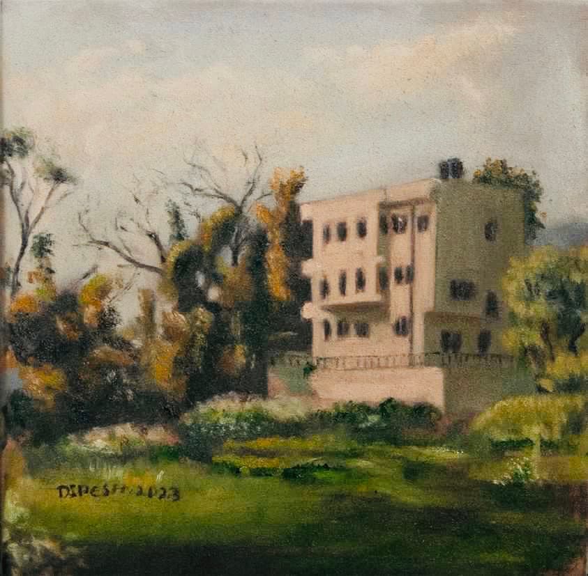 House in day light, Budhanilkanta (collection at museum of Nepali art(MONA)